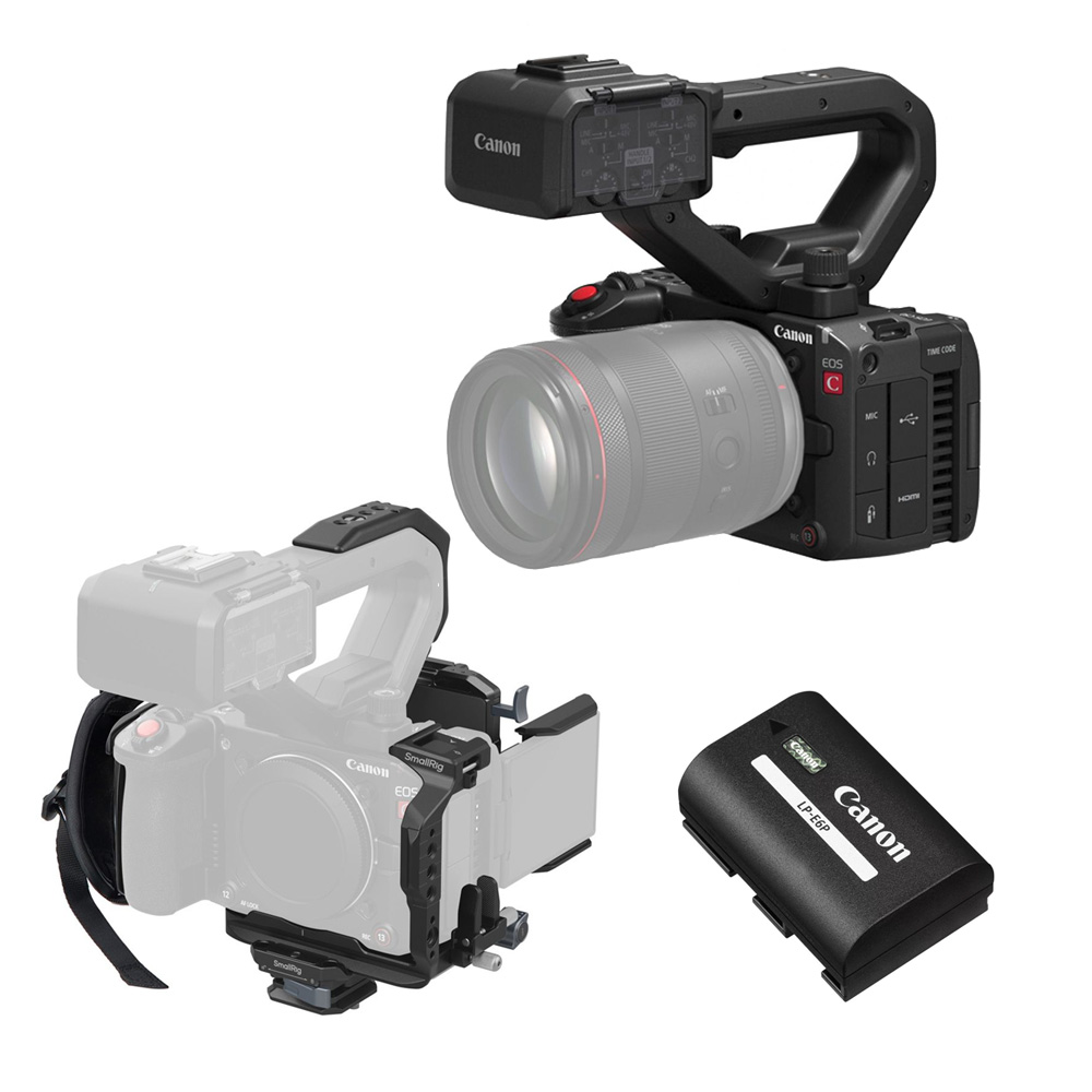 EOS_C50-BUNDLE-1 Canon - EOS C50 + LP-E6P Akku + SmallRig Käfig-Kit