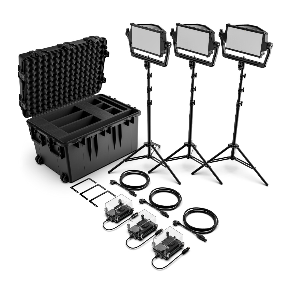 Litepanels - Astra IP Half Traveler Trio VM Kit w/ IP rated battery bracket