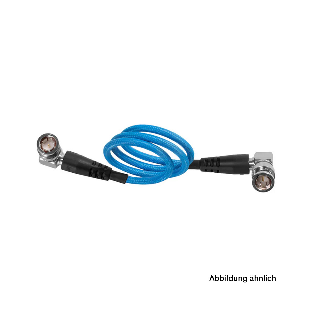 Kondor Blue - 22" 12G SDI Right Angle Cable (Raven Black)