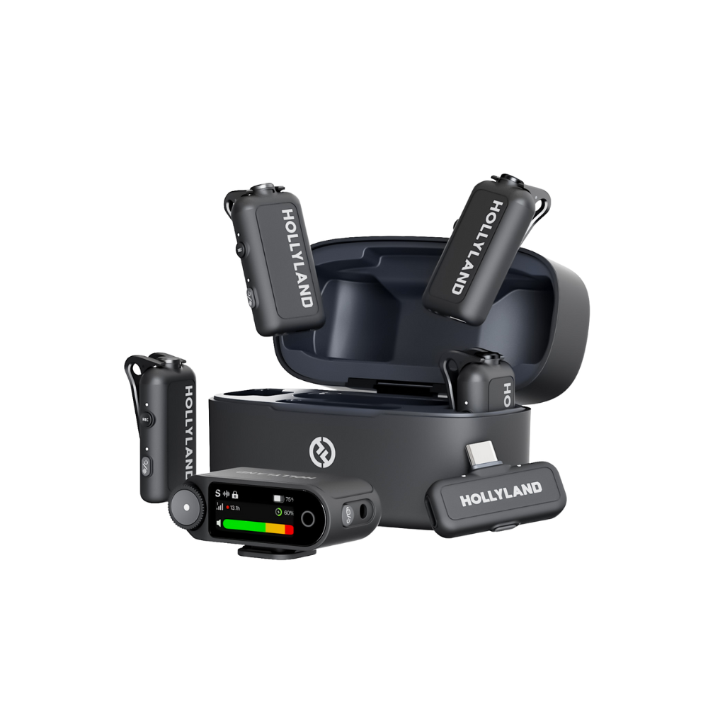 Hollyland LARK MAX 2 Combo 4-Person Version – Wireless Mikrofonset (Space Gray)