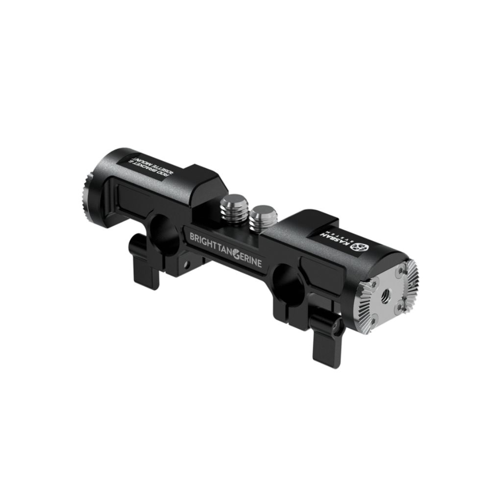 B4013.1025 Bright Tangerine - Rod-Bracket & ARRI-Rosetten für Universal Dovetail – 15mm LWS & Handgriff-Mount