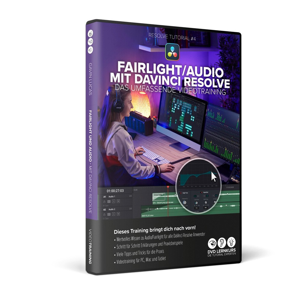 DVD-Lernkurs - Fairlight und Audio in Davinci Resolve