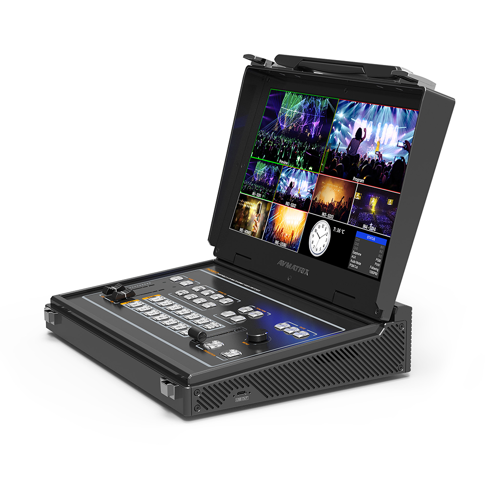 AVMATRIX - Portable 6CH SDI/HDMI Multi-format Streaming Switcher