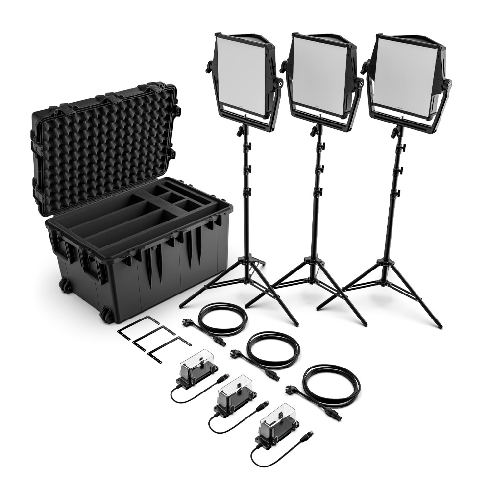 Litepanels - Astra IP 1x1 Traveler Trio Single BP-U Kit w/ IP rated battery bracket