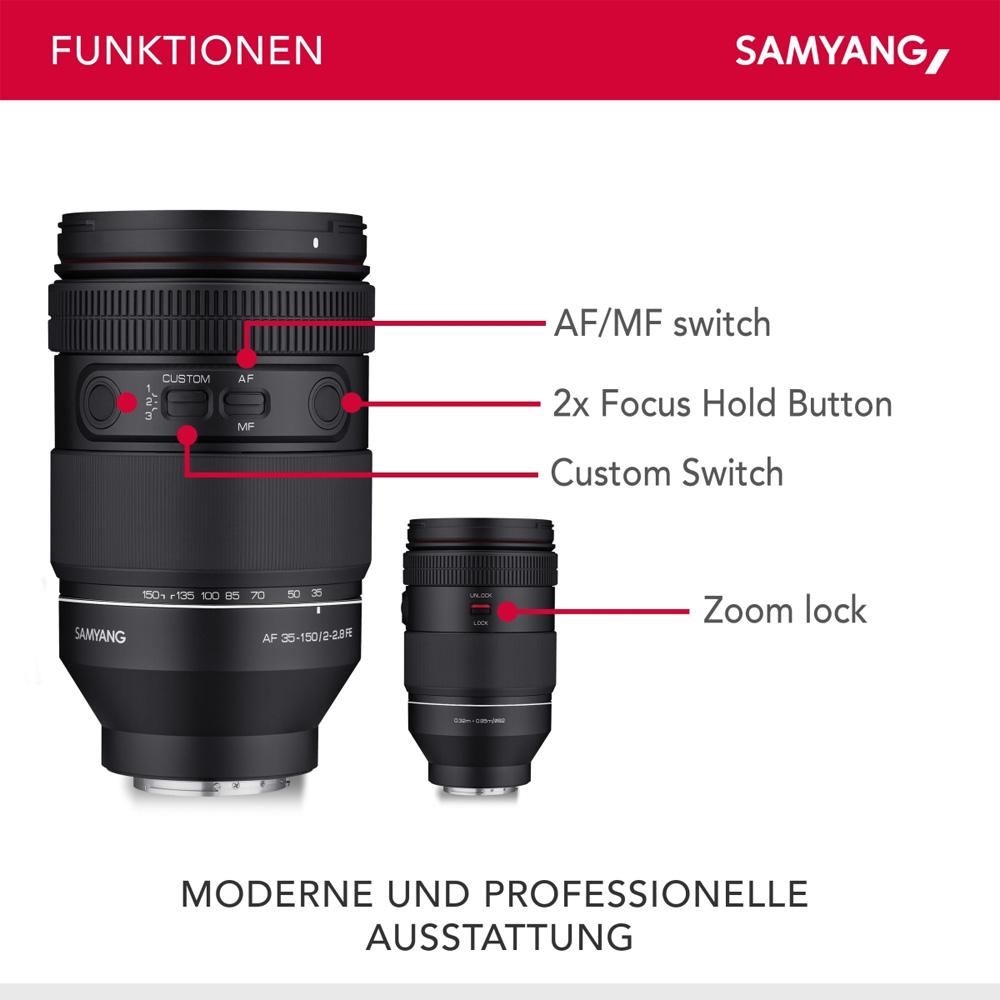 Samyang - 35-150mm  / F2.0 - 2.8 E Mount