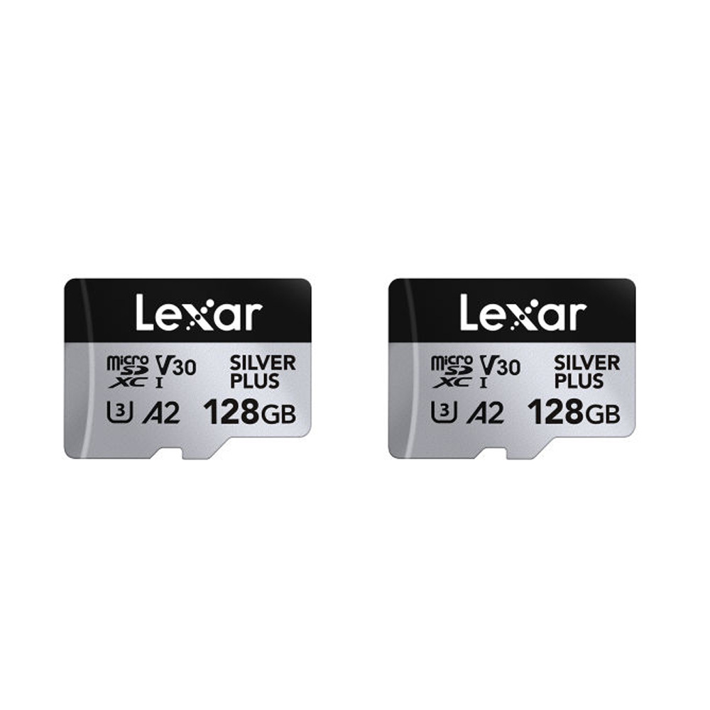 Lexar - microSDXC Silver Plus UHS-1 128GB V30 R205/W150MB/s - 2 Pack