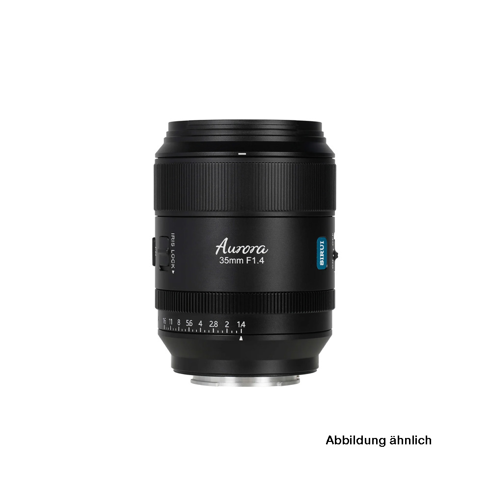 AU35-1 Sirui - Aurora 35mm F1.4 Auto Fokus Vollformat Objektiv spritzwassergeschützt (X Mount, Schwarz)