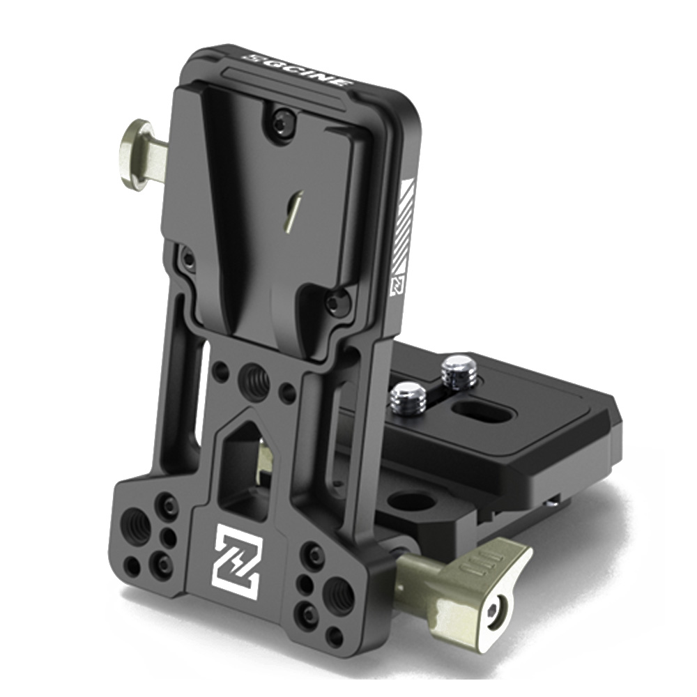 VR-Kit4-1 ZGCINE - V Mount Adapter Platte mit Arca-Swiss Plate & 180° Rotation