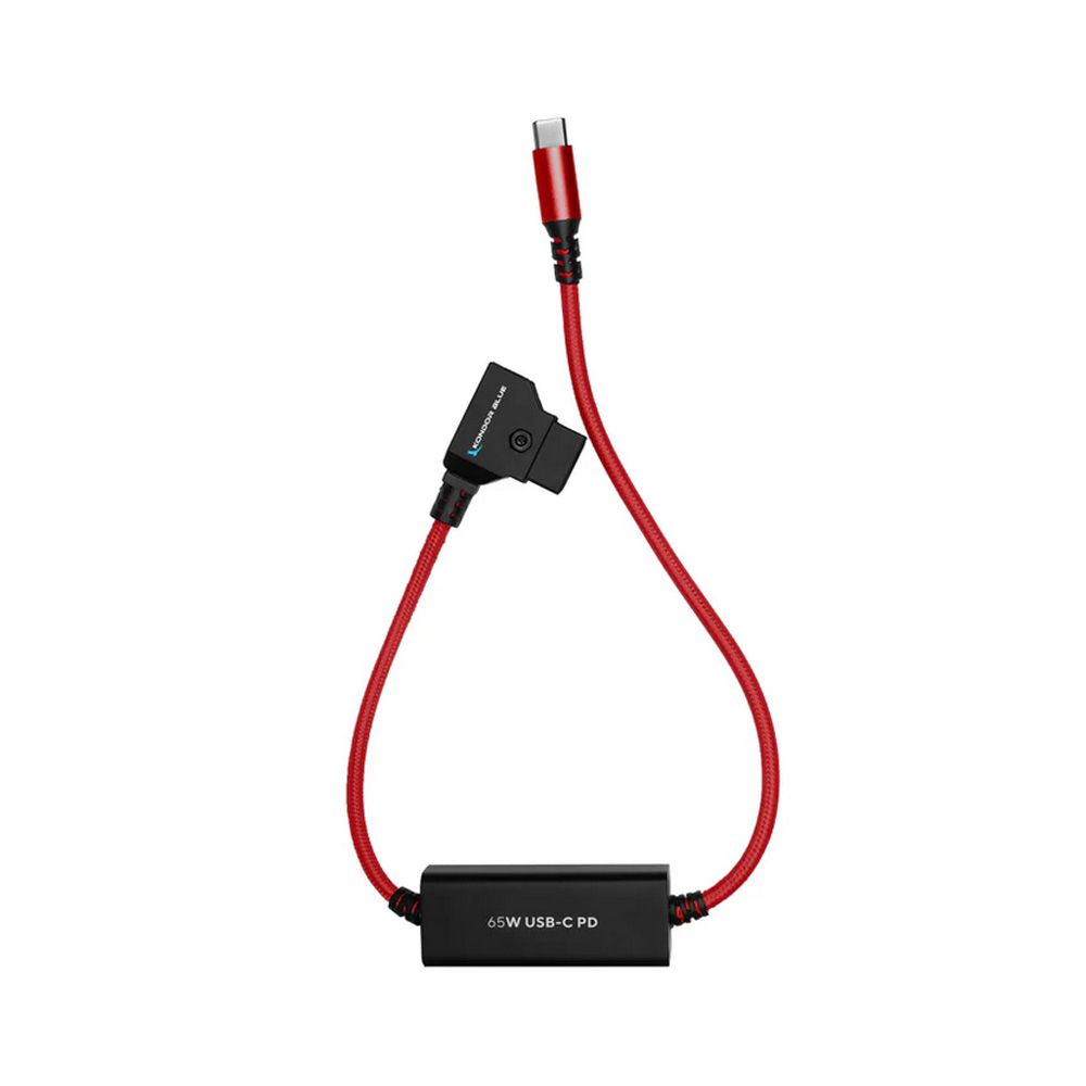 KB-DT-USBC-16-R-1 Kondor Blue - 16" D-Tap to USB C Power Delivery Cable (Cardinal Red)