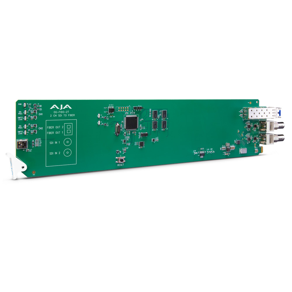 og_fido_2t_01 AJA - OpenGear 2-Kanal 3G-SDI zu Single-Mode LC Optical Fiber Transmitter mit DashBoard support