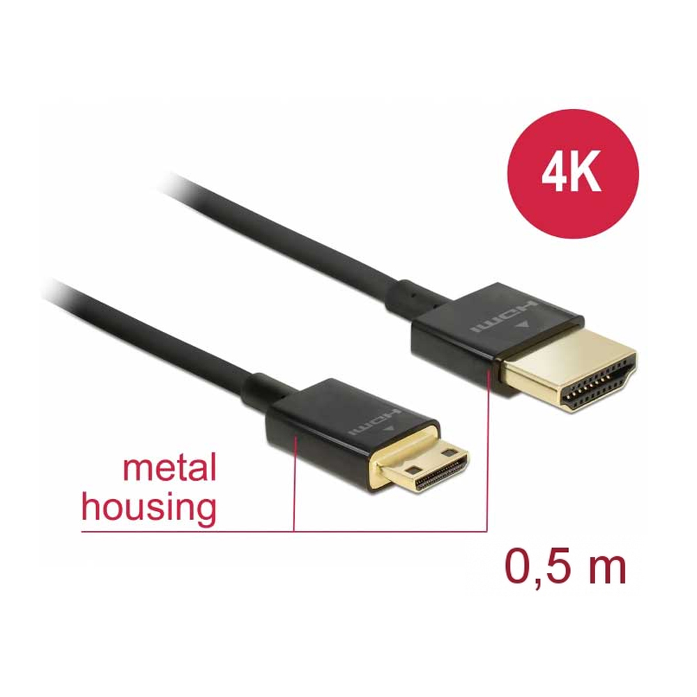 Mediatec - HDMI 2.0 Kabel A/C 0,5 m