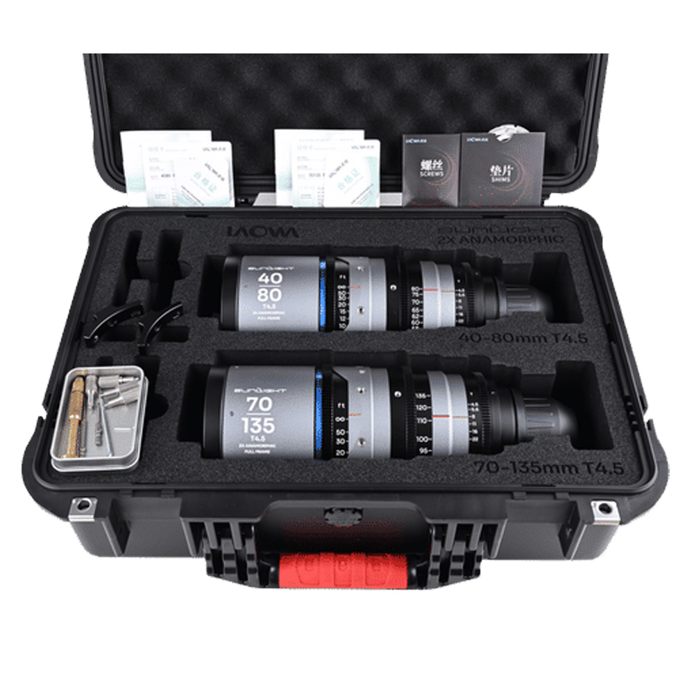 LAOWA - Sunlight Bundle 40-80/70-135mm T4.5 2x FF Anamorphic Zoom PL (Blue)