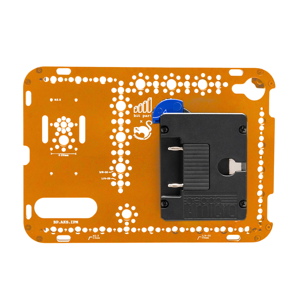 BIT PART - Bitbox iPad Mini Plate (Signal Orange / Gold Mount)