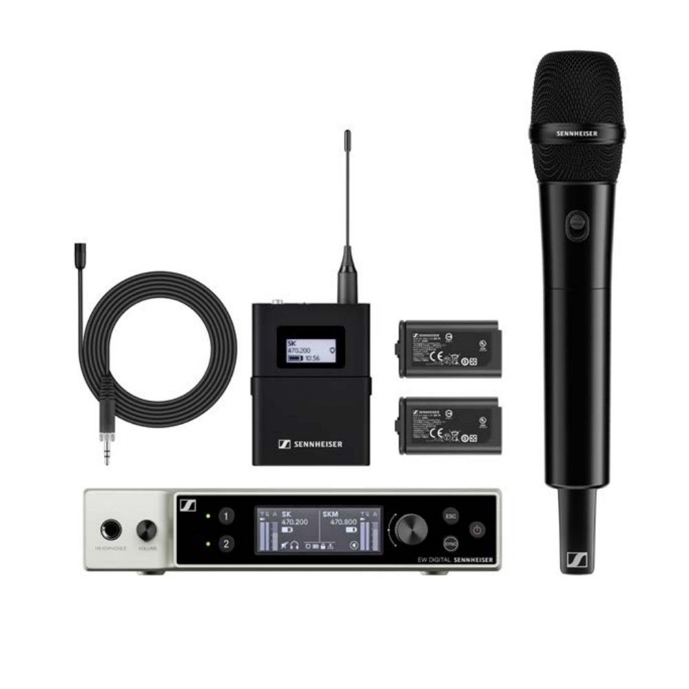 Sennheiser - EW-DX MKE2/835-S Combo Set Q1-9 470.2 - 550 MHz