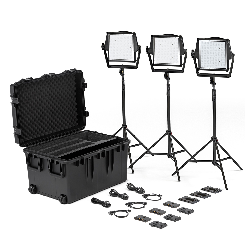 Litepanels - Astra IP 1x1 Bi-Color Traveler Trio GM+VM Kit