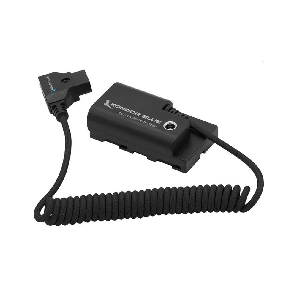 Kondor Blue - D-Tap to Sony L-Series NPF Dummy Battery Cable (Raven Black)