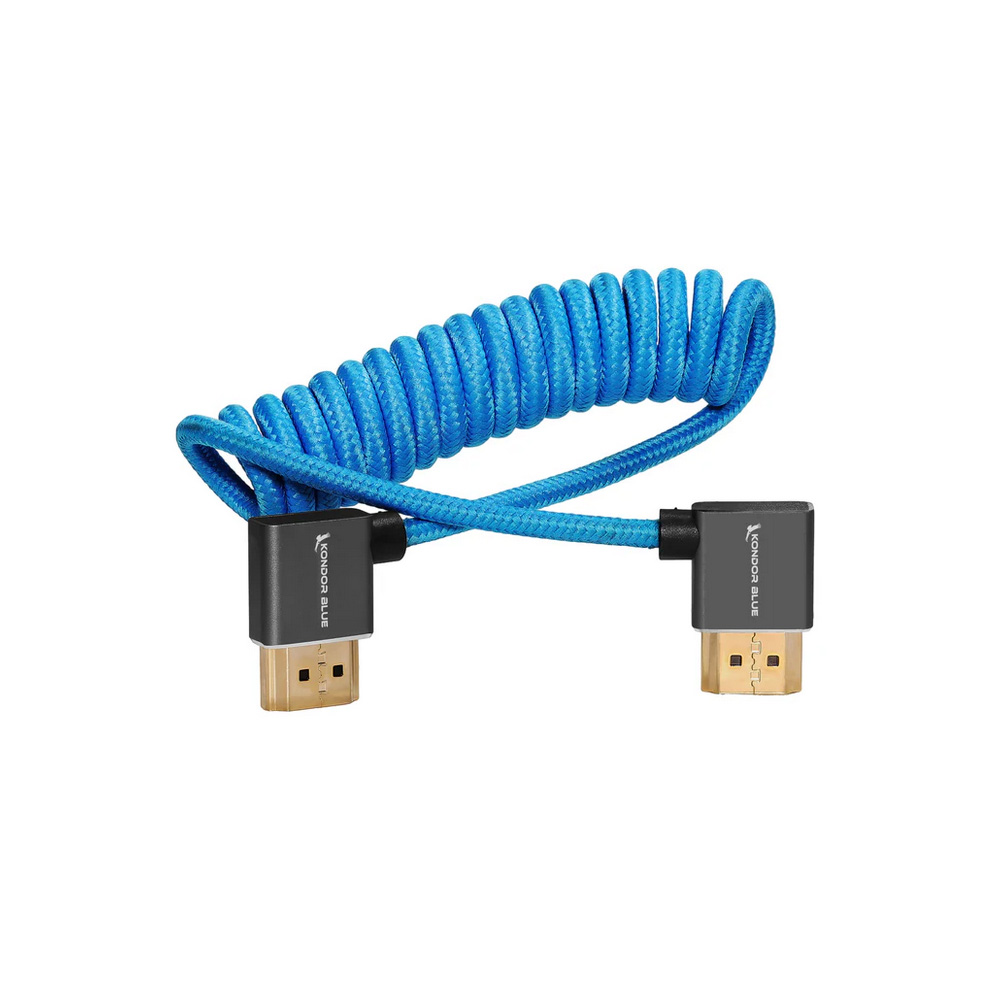 Kondor Blue - RIGHT ANGLE FULL HDMI CABLE 12"-24" (Kondor Blue)