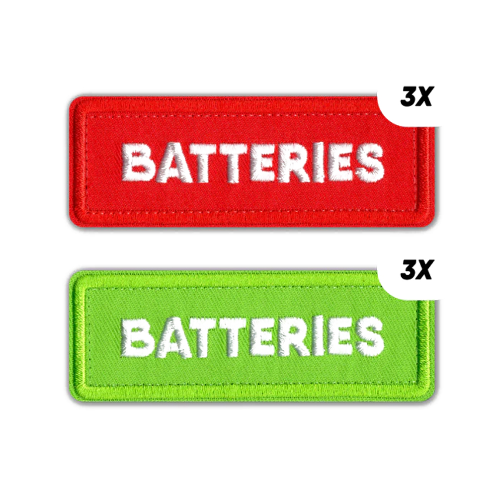 CRDBAG - Einzelpatches "BATTERIES" - 6 Stck