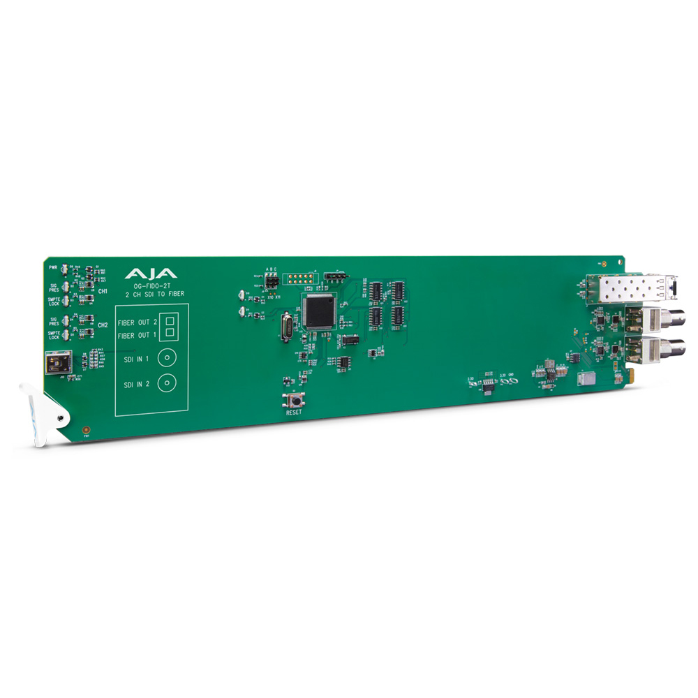 AJA - OpenGear 2-Kanal 3G-SDI zu Multi-Mode LC Optical Fiber Transmitter mit DashBoard support