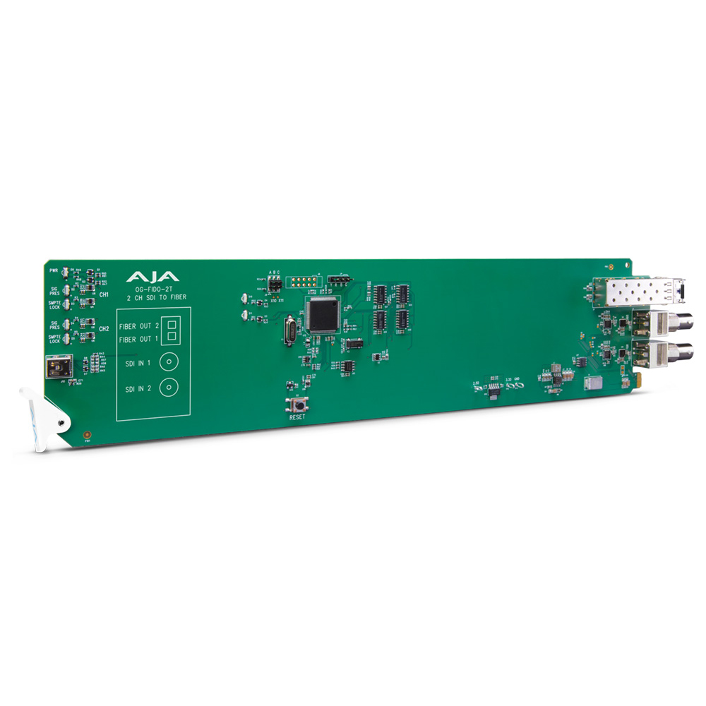 og_fido_2t_mm_01 AJA - OpenGear 2-Kanal 3G-SDI zu Multi-Mode LC Optical Fiber Transmitter mit DashBoard support