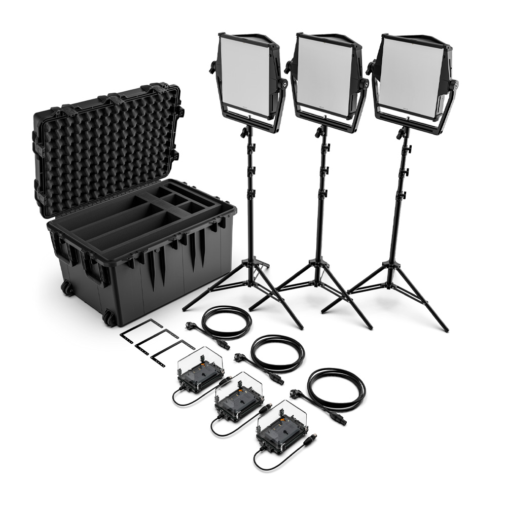 Litepanels - Astra IP 1x1 Traveler Trio GM Kit w/ IP rated battery bracket