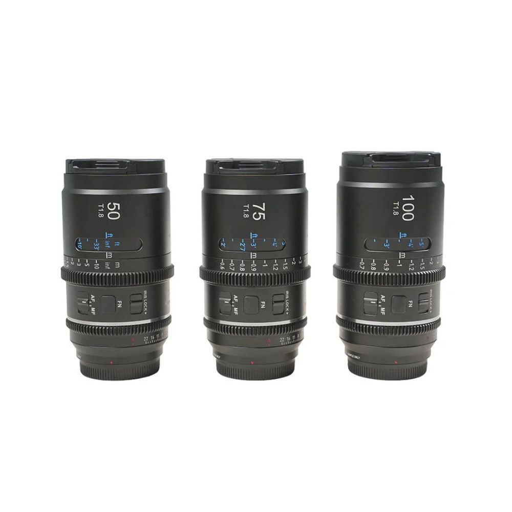 Sirui - Astra T1.8 1.33x Full Frame Autofocus Anamorphic Cine Lenses 50mm+75mm+100mm  (E mount, Neutral Flare) + Case