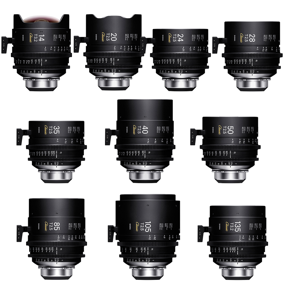 Sigma - FF Classic Prime Line 14/20/24/28/35/40/50/85/105/135mm Set PL (gebraucht)