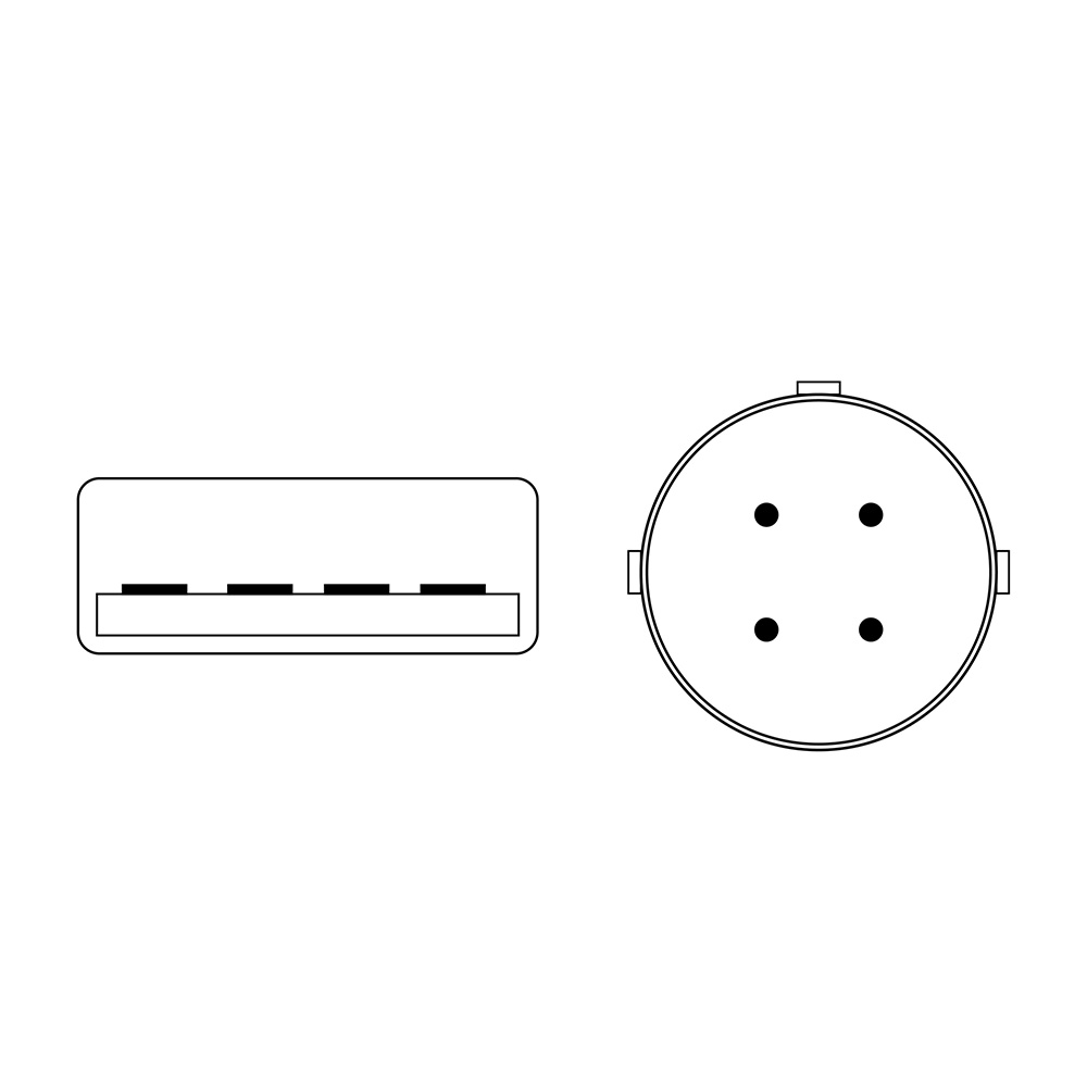 Teradek - 4-Pin to USB Power Cable