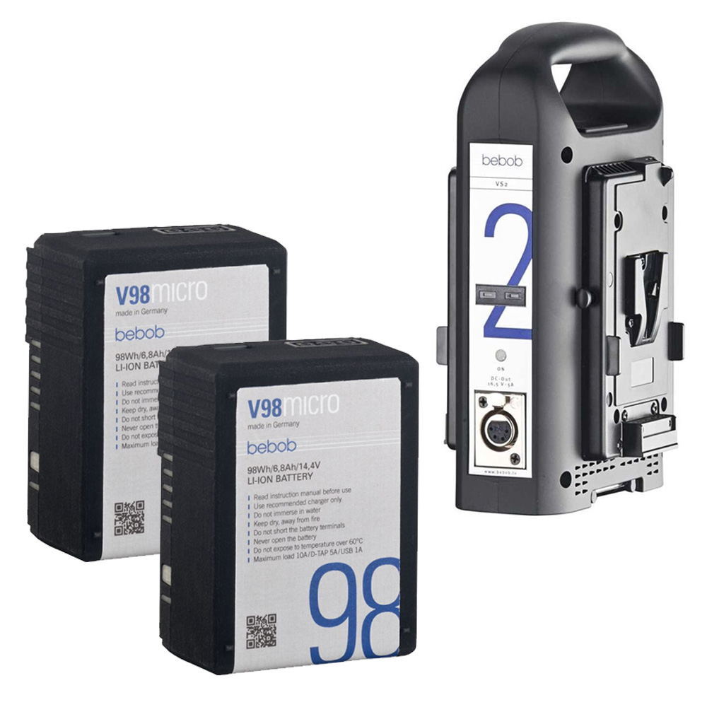 2_Bundle2Akkus_12erLadegerät Bebob - V98Micro + VS2